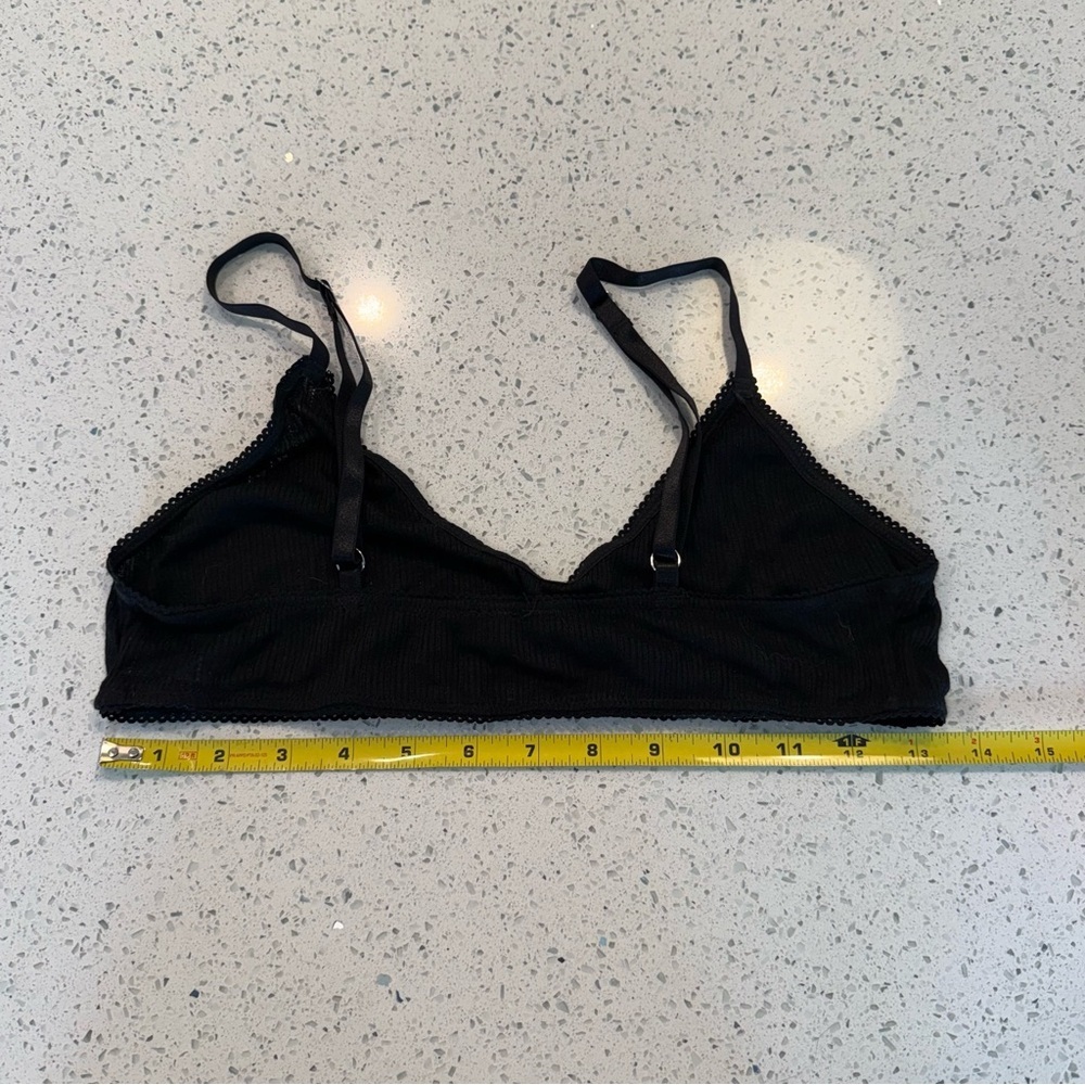 Free People Intimately Midnight Black Bralette Size L - Picture 2 of 4